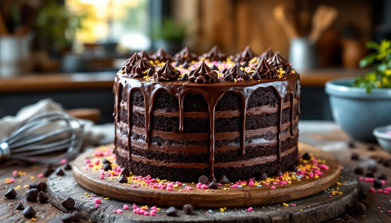 indulge in the rich and irresistible flavors of our chocolate chip delight cake. soft, moist layers of chocolate cake are generously filled with gooey chocolate chips and topped with a creamy frosting. perfect for any celebration or a sweet treat just for you!
