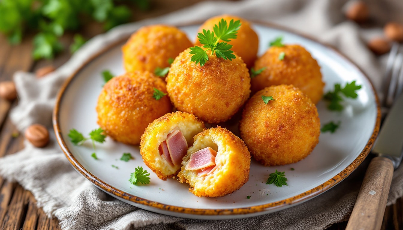 discover the delightful taste of homemade spanish croquettes featuring rich serrano ham. these crispy bites are perfect as a snack or appetizer, offering a blend of creamy textures and savory flavors that transport you straight to spain. ideal for entertaining or a cozy night in!