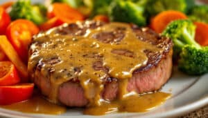 discover the exquisite flavors of mustard-glazed filet mignon with veggies in this easy cookeo recipe. perfectly tender beef infused with tangy mustard, paired with vibrant vegetables, makes for a delightful dinner that's both simple and impressive. elevate your culinary skills and enjoy a gourmet meal at home!